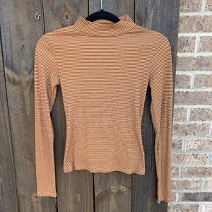 Aero Rust/Black Striped High Neck Layering Top